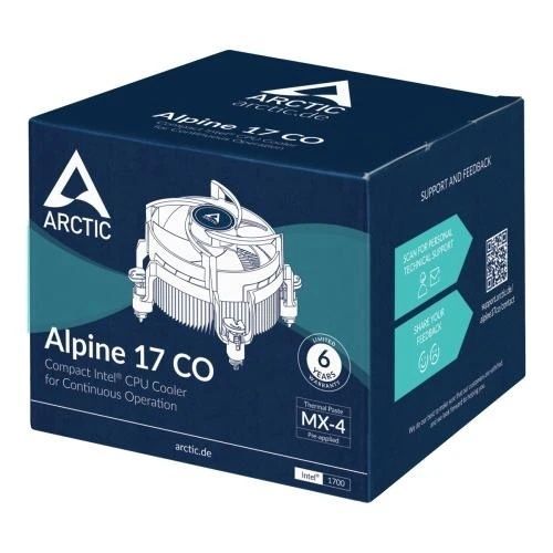 Кулер для процесора Arctic Alpine 17 CO, алюміній, для Intel 1700/1851 (ACALP00041A), 1x92 мм