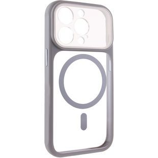 Чохол GETMAN Moon Clear with MagSafe TPU+PC для Apple iPhone 14 Pro Max (6.7") Сірий