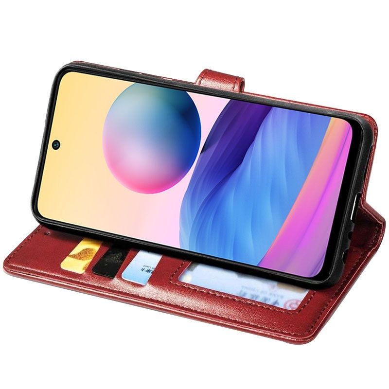 Шкіряний чохол-книжка GETMAN Gallant (PU) Червоний для Xiaomi Redmi Note 14 Pro 4G