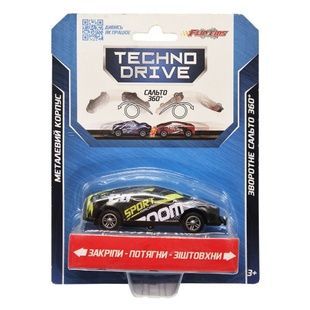 Игровая машинка TechnoDrive Flip'ems 1312-6, выполняющая переворот на 360&deg;, красная