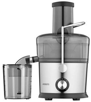 Соковитискач Ardesto JEG-800, Black/Silver, 2 швидкості, малошумний двигун, 800Вт, протиковзні ніжки, відцентрова, горловина "ціле яблуко" 75мм, ємність для соку 1000мл