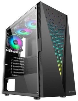 Корпус 2E Gaming GALAXY (G2055) Black, без БЖ, 3x120 ARGB Fan, бічна панель із загартованого скла (2E-G2055), для ATX / Micro ATX / Mini ITX, 1xUSB 3.0, 2xUSB 2.0, Mid Tower