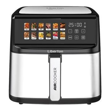 Мультипіч Liberton LAF-3213, Black/Inox, 12 програм, таймер, антипригарне покриття чаші, 80-200 ˚C, автовідключення, 1800W, 11л, керування сенсорне