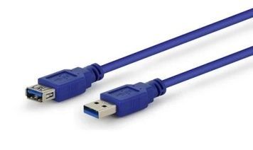 Кабель USB 3.0 AM - USB AF, 3 м, Cablexpert (CCP-USB3-AMAF-10), Синий