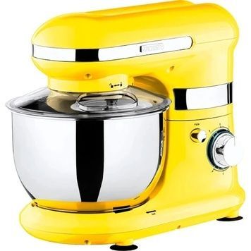 Планетарный миксер Ardesto KSTM-8044, Yellow, 6 скоростей, насадка для смешивания, 800W, венчик, А-образная насадка, чаша 4 л