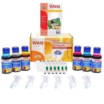 НПК WWM Epson Stylus Photo T50/59, TX650/659, 6x100 мл чорнила E82 (RC.T082T), R270/290/295/390, з чіпами, RX590/610/615/690