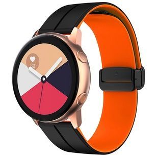 Силиконовый ремешок Classy для Smart Watch 20mm, черно-оранжевый