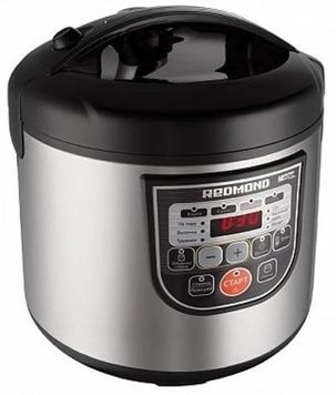 Мультиварка Redmond RMC-M22 Black, 860W, чаша 5л, керамічне покриття, дисплей, програм 10, кнопкове керування