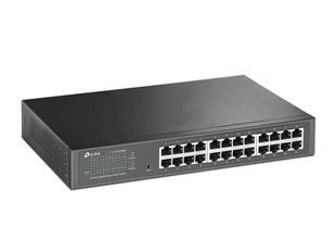 Комутатор TP-LINK TL-SG1024DE, 24x100/1000 Mb/s, керований, метал, Black