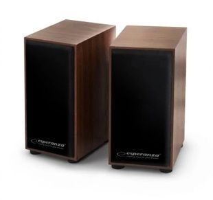 Колонки 2.0 Esperanza EP122 Wood, 2&times;3 Вт, mini-jack 3.5 mm, дерево, 60-20000Hz