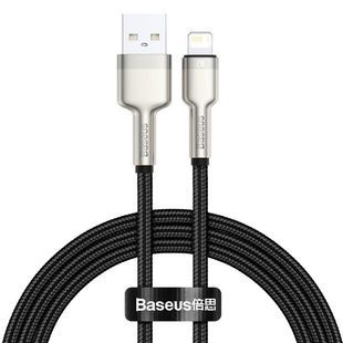 Дата-кабель Baseus Cafule Metal USB-Lightning 2.4A 1м Black