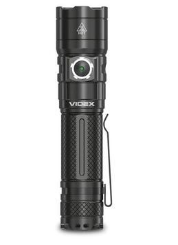 Ліхтар ручний Videx A406, Black, акумулятор (21700, 6 режимів роботи, до 200 м, знімний), світлодіод CREE XHP50.2 20W, IP68, 4000 лм, 76 г (VLF-A406), лінзи із загартованого скла, 4000 mAh, 6500K