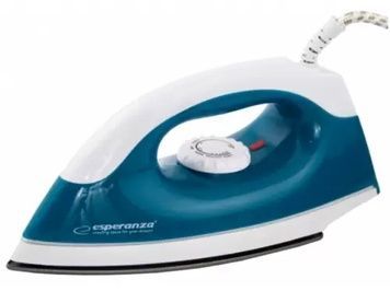 Праска Esperanza EHI001 Smoother, White/Blue, компактний розмір, дорожня, 1200 Вт, антипригарне покриття