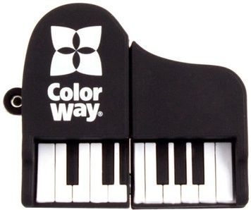 Флеш накопичувач USB 32Gb ColorWay "Piano", Black, USB 3.0 (CW-USBPO32), 32 ГБ, Моноблок, Гума
