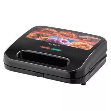 Мультимейкер Ardesto SM-H600B, Black, ручка з фіксатором, 700 Вт, нековзаючі ніжки, антипригарне покриття, 6 пластин в комплекті, захист від перегріву