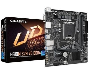 Мат.плата LGA1700, Gigabyte H610M S2H V3 DDR4, 2xDDR4, 4xSATA3, ALC997, 4xUSB3.2/8xUSB2.0, VGA/HDMI/2xDP, 1xPCI-E 4.0 x16, 1xM.2, GLan, H610, MicroATX, 1xPCI-E 3.0 x1, Int.Video(CPU)
