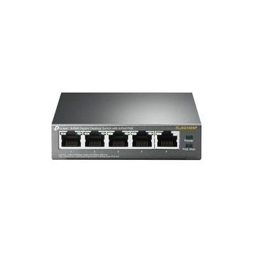 Комутатор TP-LINK TL-SG1005P 5 LAN 10/100/1000 Mb, некерований, металевий корпус, Black, 100/1000 Mb/s