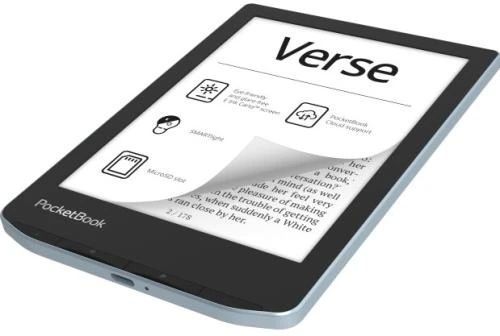 Електронна книга 6" PocketBook 629 Verse, Bright Blue, WiFi, підсвічування екрану SMARTlight, 1500 mAh, 1024x758 (E Ink Carta), microSD, 512Mb / 8Gb, сенсорний екран, Type-C (PB629-2-CIS), 16 градацій сірого, 212 DPI