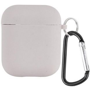 Чохол-футляр силіконовий з мікрофіброю для Apple AirPods 1/2, Сірий (Stone)
