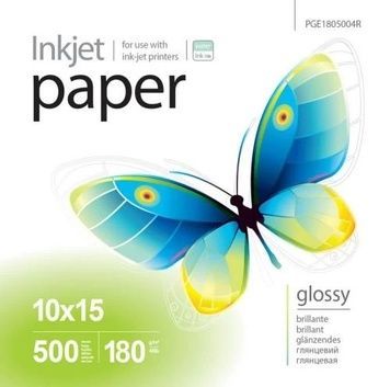 Фотопапір PrintPro, глянсовий, A6 (10x15), 500 арк (PGE1805004R), 180 г/м&sup2;