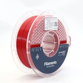 Пластик для 3D друку Gembird, PETG, 1.75 мм, 1 кг (3DP-PETG1.75HY-01-R), Red