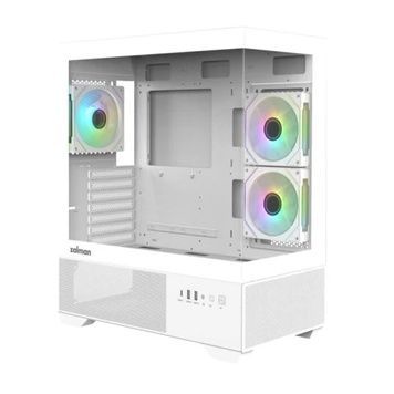 Корпус Zalman Chronix V2, White, боковая панель из закаленного стекла, макс. CPU - 165 мм / VGA - 410 мм, 1xType-C / 1xUSB 3.0 / 1xUSB 2.0, для ATX / Micro ATX / Mini ITX, Mid Tower, 3x120 мм RGB (reversed), без БП