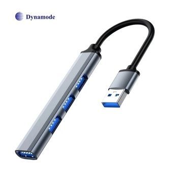 USB-хаб Dynamode DM-UH-312, Grey, алюминиевый корпус, USB 3.0 - 1xUSB 3.0 / 3xUSB 2.0