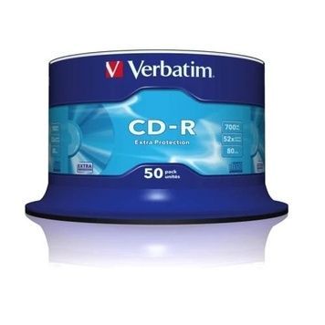 Диск CD-R 50 Verbatim, 700Mb, Cake Box (43351), 52x, Extra Protection